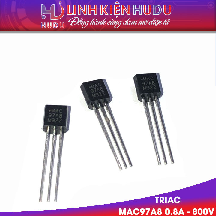 TRIAC CẮM MAC97A8 97A8 TO-92 0.8A 800V