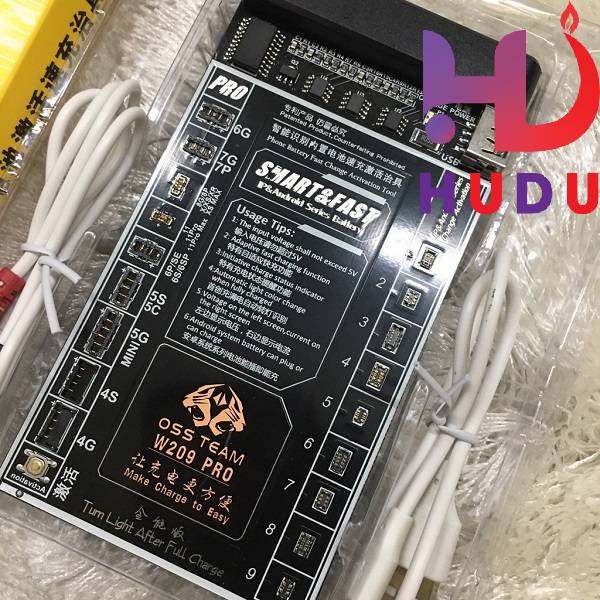 Linh kiện Hudu cung cấp bộ W209pro kích pin iphone từ 4 đến 13 promax và android đảm bảo chất lượng tốt