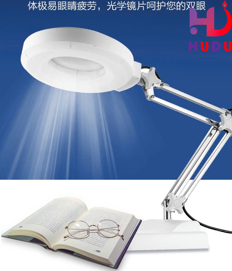 Linh kiện Hudu cung cấp Kính lúp để bàn có đèn led phóng đại 20X đảm bảo chất lượng tốt