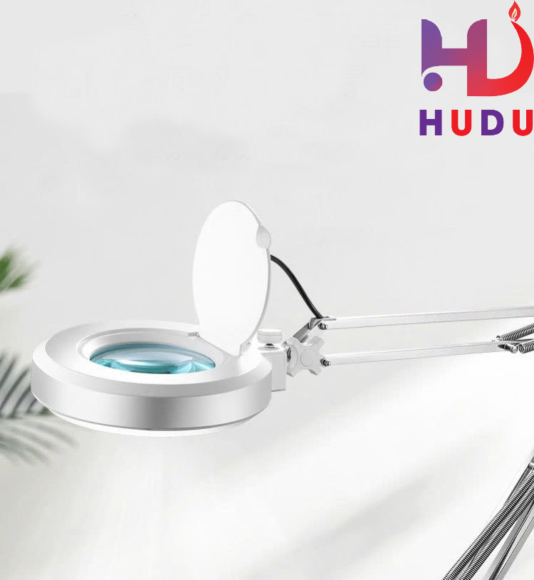 Linh kiện Hudu cung cấp Kính lúp kẹp bàn có đèn led phóng đại 20X đảm bảo chất lượng tốt