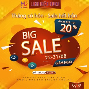 Tháng cô hồn – Giảm hết hồn: Big Sale 20% tại linh kiện điện tử Hudu