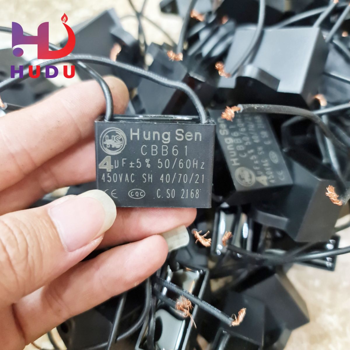 Linh kiện điện tử Hudu cung cấp tụ dây HungSen 4uF - 450V đảm bảo chất lượng tốt